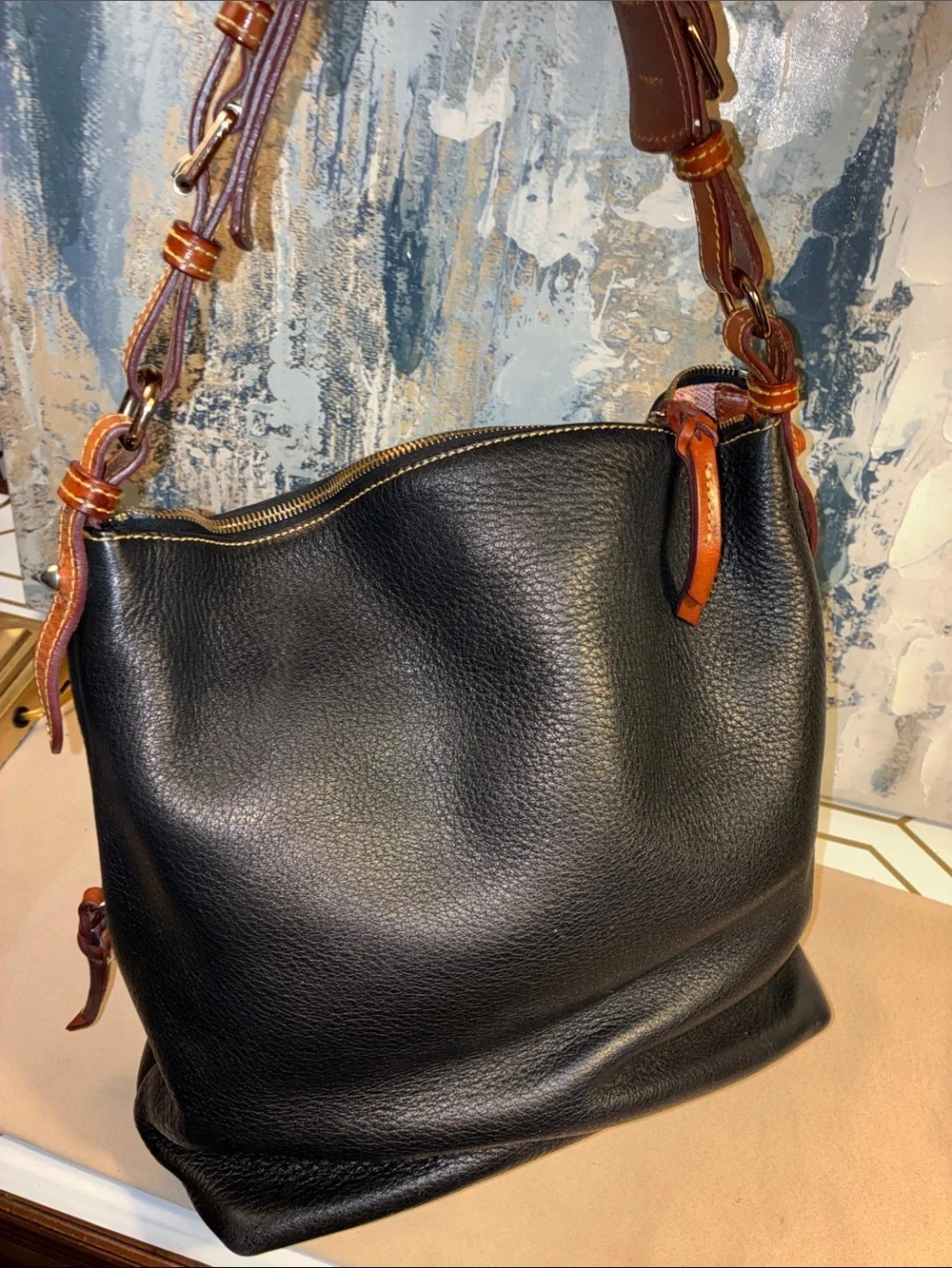 Genuine Vintage Dooney & Bourke Dillen HOBO XL Black Leather